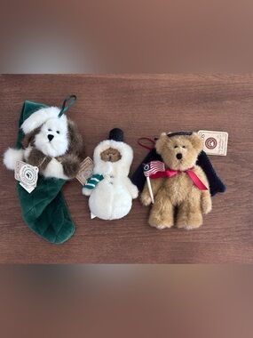 Boyd Bears, Set of 3 Plush Ornaments
